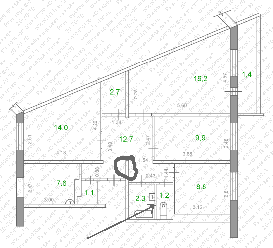 Планировка 4х комнатной квартиры