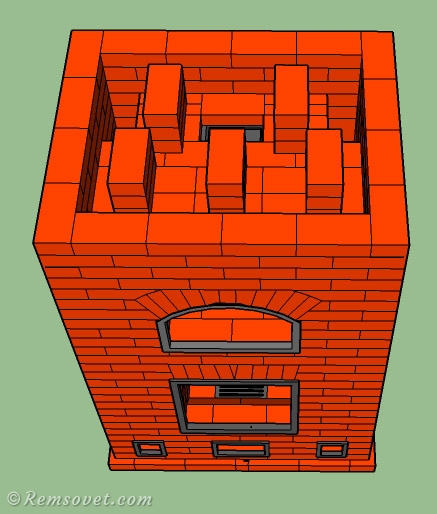 Печь своими руками: порядовка - 25-27 ряд