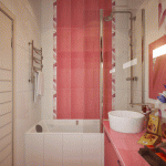 розовая ванная комната