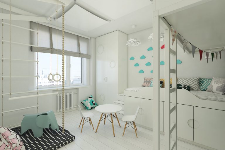 Описание: детская в дизайне двухкомнатной квартиры 60 кв. м.