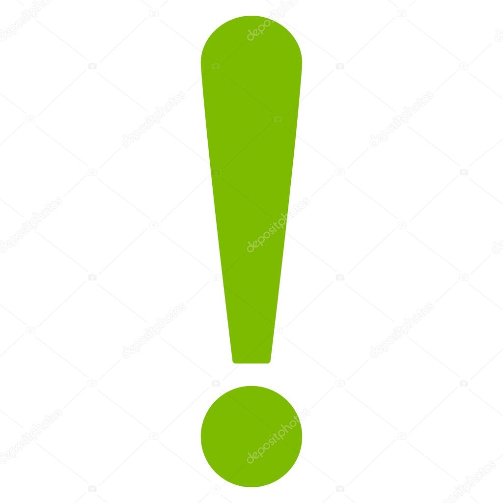 depositphotos 84568290 stock illustration exclamation sign flat eco green