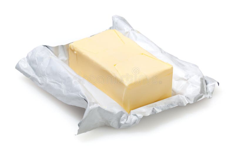 Butter isolated on white background stock image