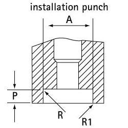 Self-Clinch Nut Punch Digram Hard Stainless