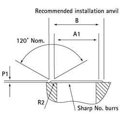 Self-Clinch Nut Anvil Diagram Stainless