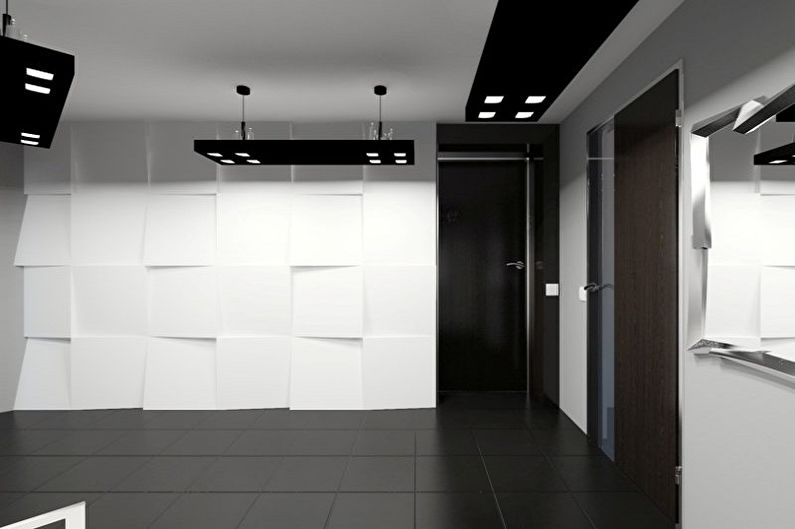 Дизайн коридора в стиле хай-тек