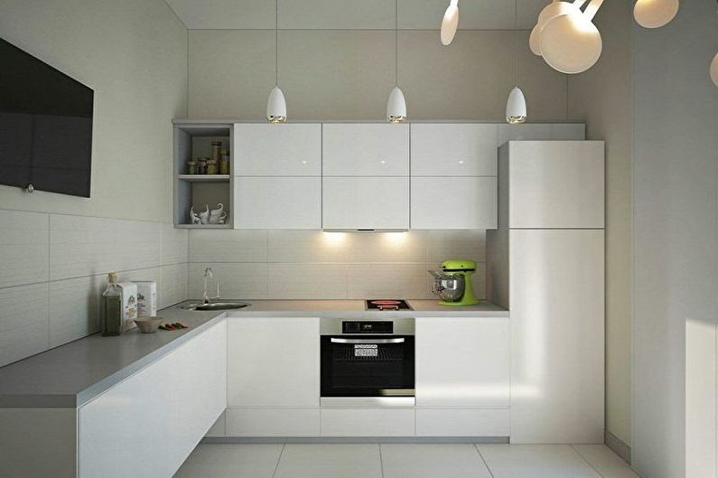 Кухня 4 кв.м. в стиле минимализм - Дизайн интерьера