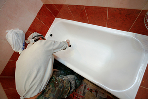 Последовательность восстановления эмали в ванной
