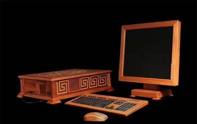 деревянный компьютер