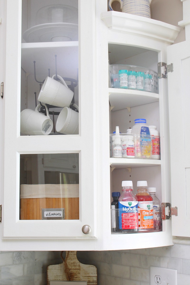 Acrylic bathroom cabinet organizer.