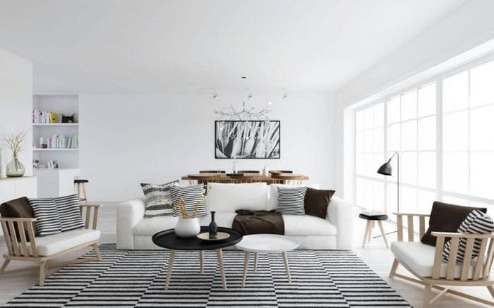 светлый диван в дизайне комнаты