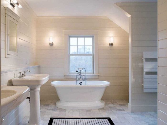 вариант необычного стиля ванной комнаты