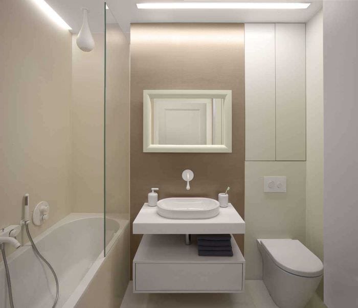 Дизайн ванной с туалетом и стиральной машиной 4м2