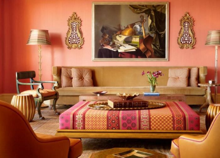 Цвета интерьера в гостиной марокканского стиля