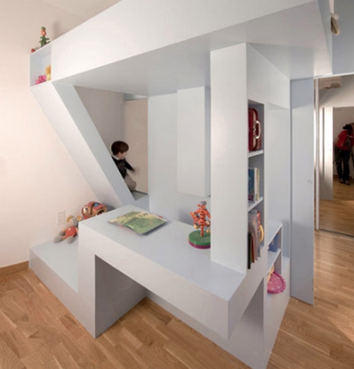 Дизайн однокомнатной квартиры с нишей - детская в нише