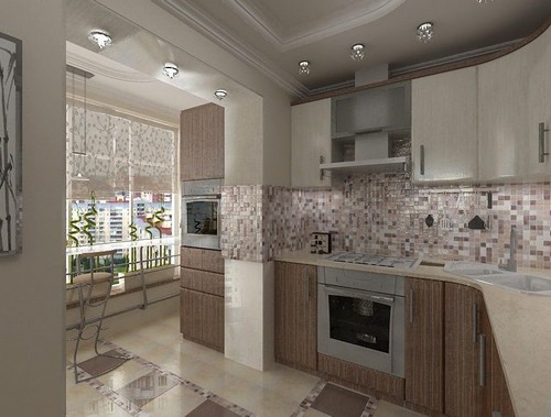combined kitchen with balcony combined kitchen with balcony