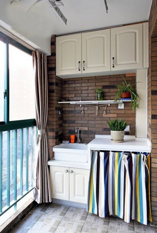 Kitchen on the balcony photo Kitchen on the balcony photo