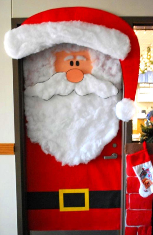 Дед Мороз на двери 