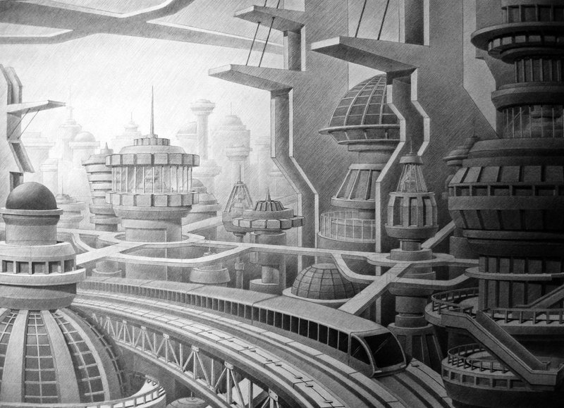 main_817336_original Город будущего: рисунок карандашом
